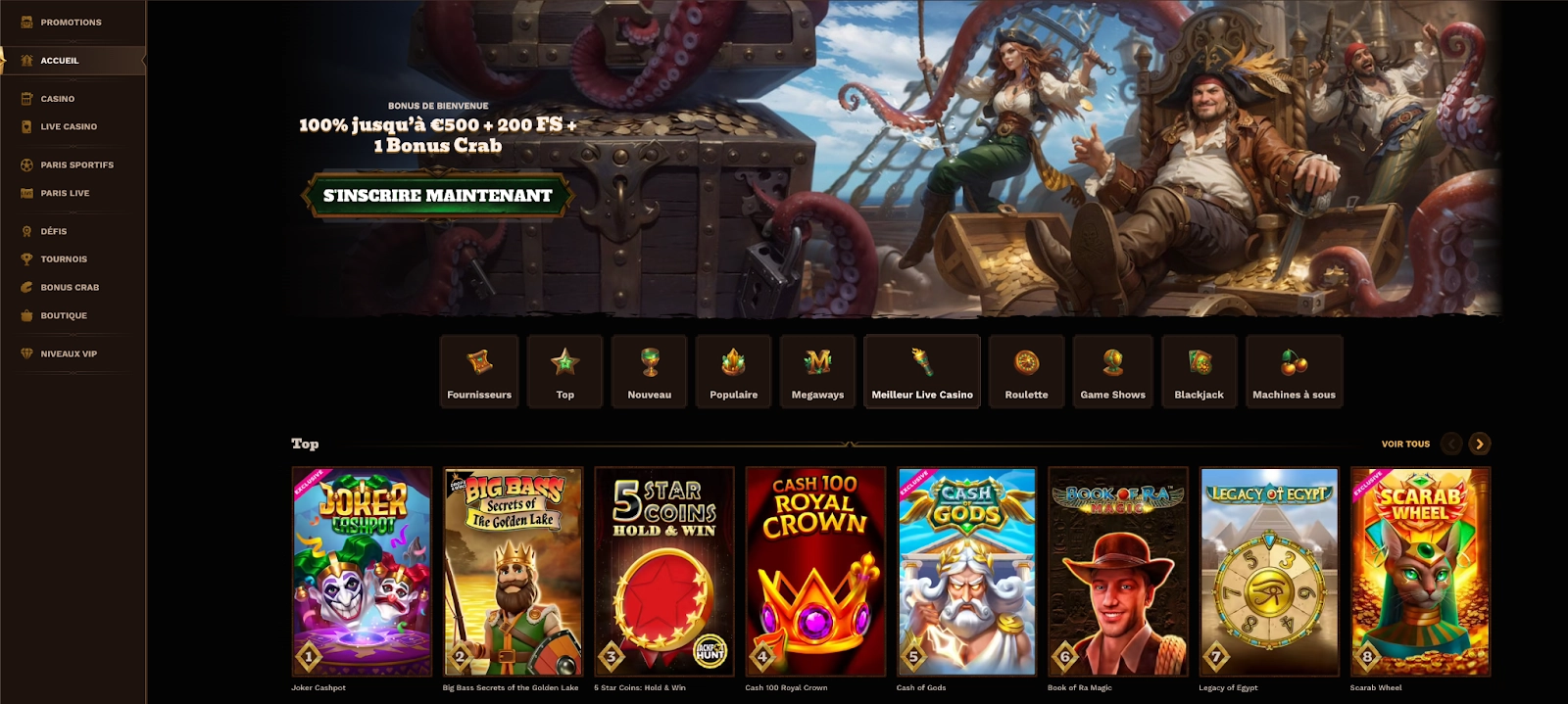FatPirate Casino - Obtenez un bonus de bienvenue et découvrez un thème de pirate unique. FatPirate Casino – Bonus de bienvenue et interface sur le thème des pirates.